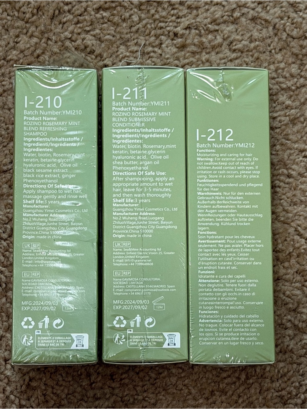Rozino Rosemary Mint Blend Hair Mask Shampoo & Conditioner Set - Picture 4 of 5